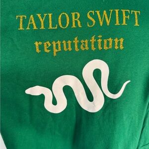 Green Taylor Swift Zip-Up Hoodie